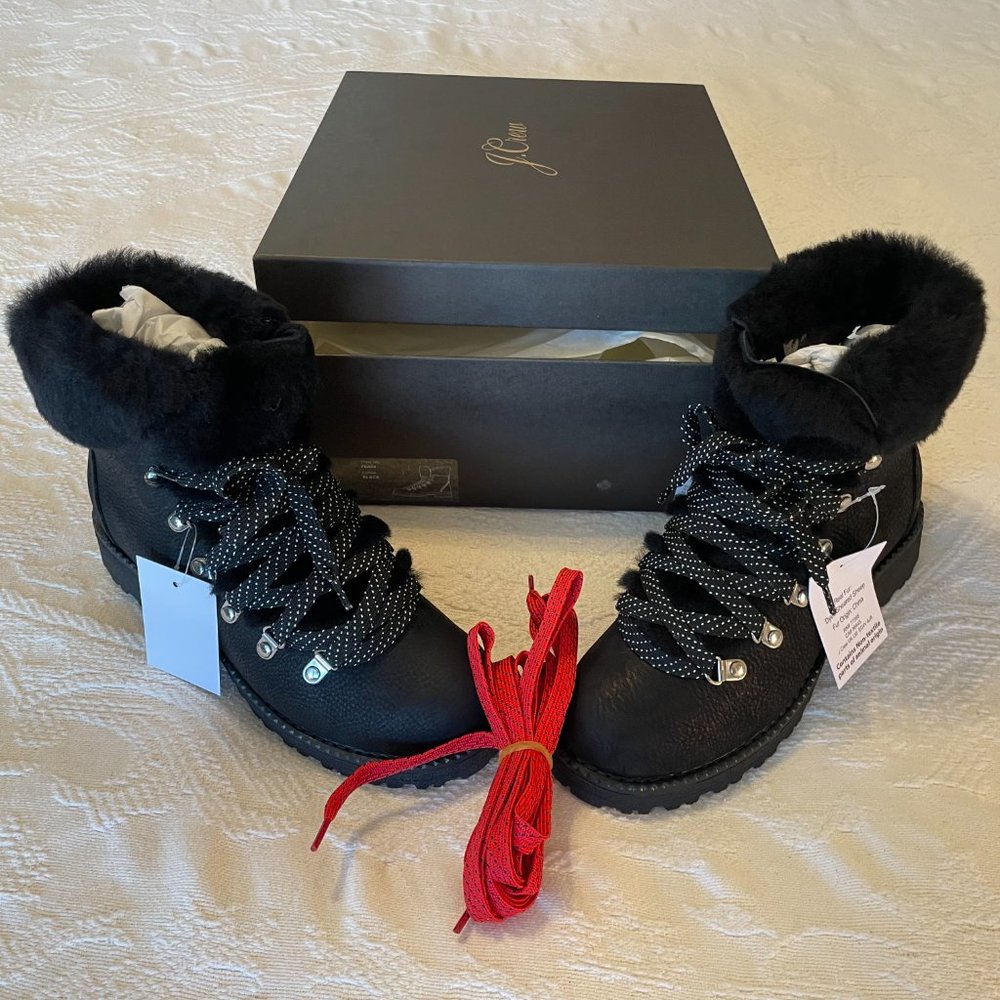 JCrew Nordic Boots, black Size 7, NWT